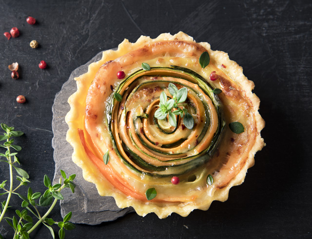 Tartelettes aux légumes et Tome des Bauges