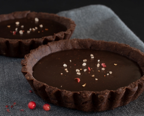 Recette de tarte au chocolat au sel parfumé