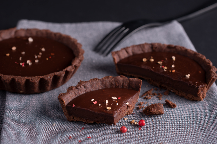 Recette de tarte au chocolat au sel parfumé